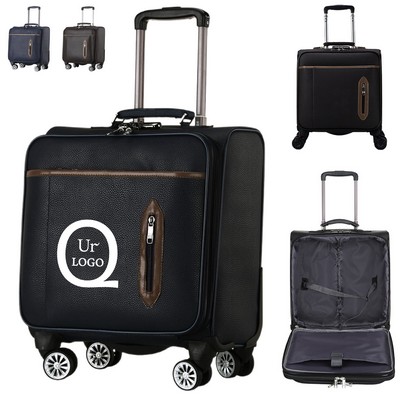 16" Carry-On Pu Travel Luggage Trolley Suitcase