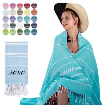 36"X 71" Tassel Beach Towel