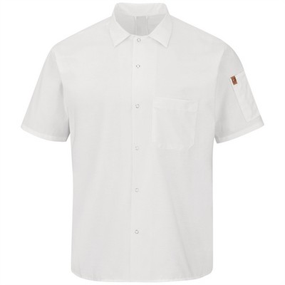Red Kap Men's Short Sleeve Cook Shirt with OilBlok + MIMIX