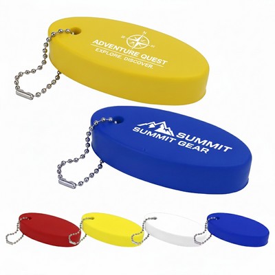 Oval PU Floater Key Tag