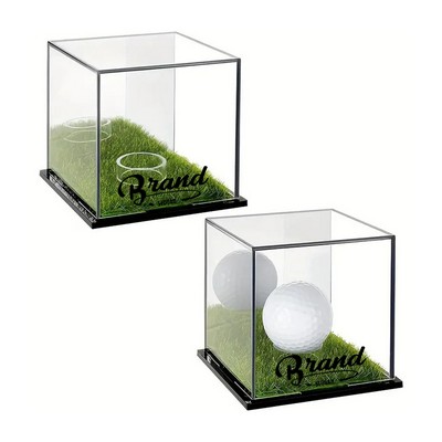 Clear Acrylic Golf Ball Display Box for Awards and Collectibles
