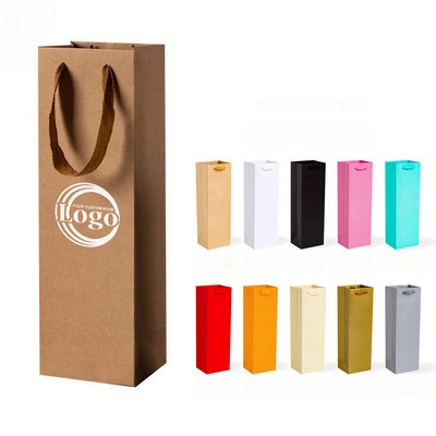 Paper Single Wine Tote Bag