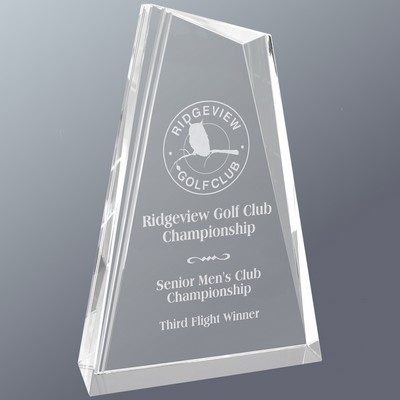 Self-Standing Crystal Peak Award, Medium (5-1/2"x8-1/4"H)