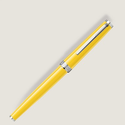 Luxury Line Montblanc Pix Yellow Rollerball with Platinum Attachments