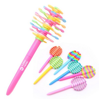 Lollipop Shaped Stress Relief Spinning Ballpoint Pen