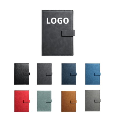 A5 Leather Bound Notebook W/ Magnetic Buckle -200 Pages
