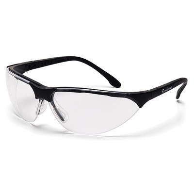 Rendezvous Safety Glasses, Black Frame with Clear Lens
