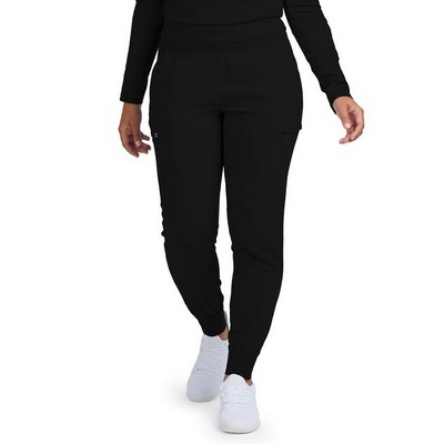 Women's 6-Pocket High-Rise Knit Elastic Waist Jogger Pant