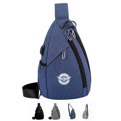 Versatile Crossbody Backpack - Durable Oxford Fabric