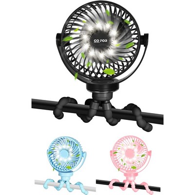 Baby Stroller Fan With Light