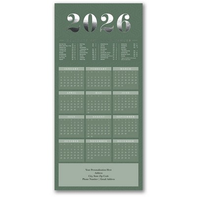 Simple Year Holiday Calendar Card