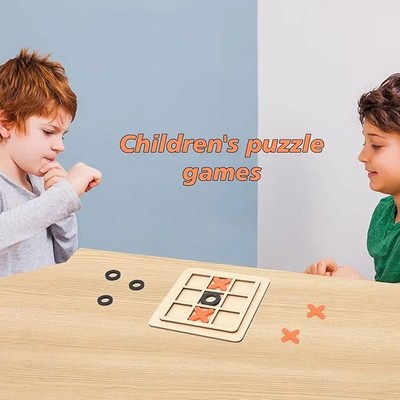 Wooden Board Tic Tac Toe Game
