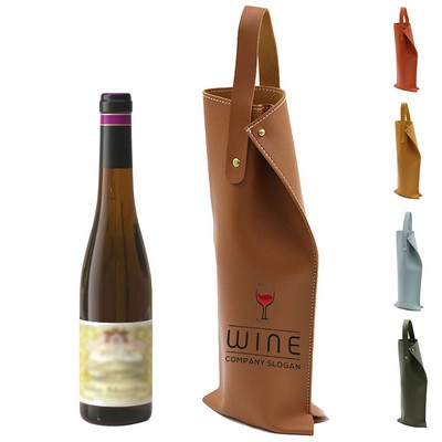 Leather Red Wine Bag