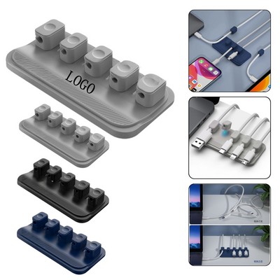 Magnetic Silicone Cable Wrap Holder