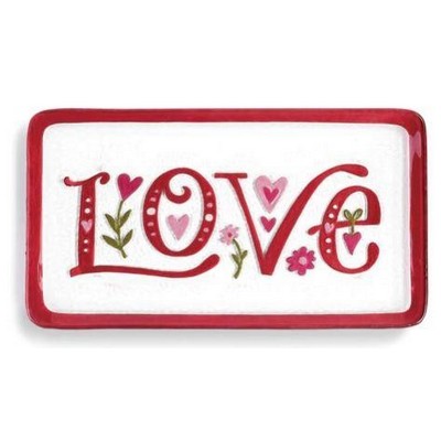 Demdaco (AMC) Love Hearts Flowers Platter