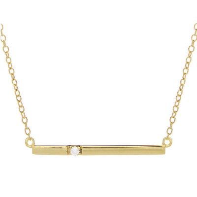 Jilco Inc Diamond Bar Necklace - Yellow Gold