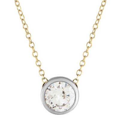 Jilco Inc Diamond Bezel Necklace - Yellow Gold