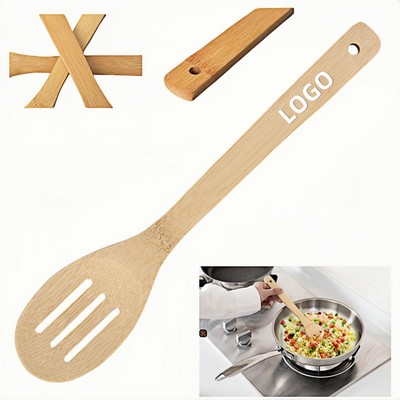 Bamboo Long Handle 3-Line Mixing Spoon