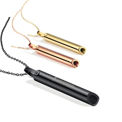 Stainless Steel Whistle Pendant Necklace
