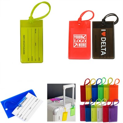 PVC Luggage Tag for Travel Suitcase Label