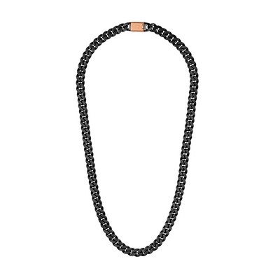 Bulova Jewelry Latin Grammy® Gunmetal And Rose Gold Curb Chain