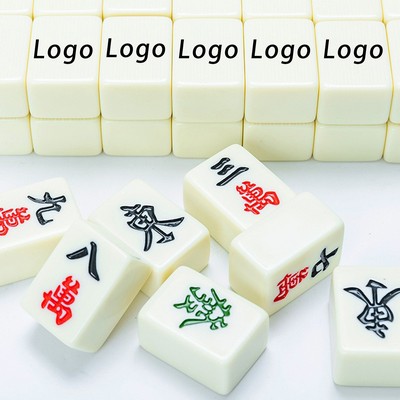 Ivory - colored Mahjong Set