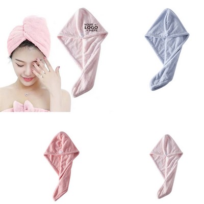 Japanese-Style Coral Fleece Hair Turban