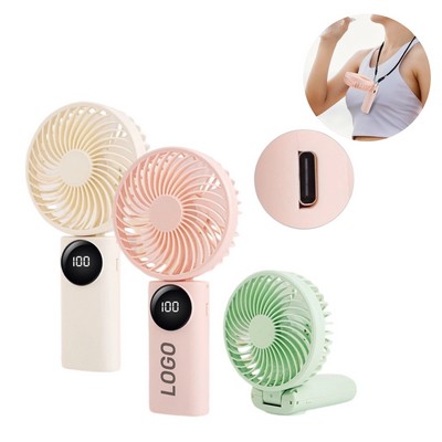 Portable Handheld Digital Display Small Fan