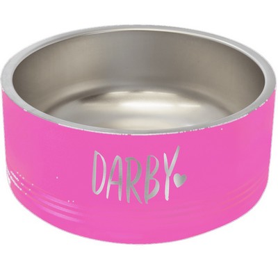 Polar Camel 32 oz. Medium Pink Pet Bowl