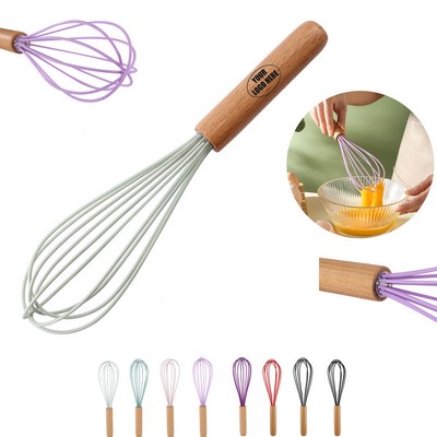 Wooden Handled Silicone Whisk