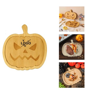 Bamboo Jack-O-Lantern Dish