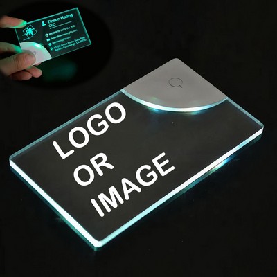 Acrylic LED Light Up Business Card