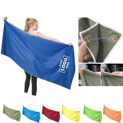 Quick Dry Microfiber Magnetic Beach Towel