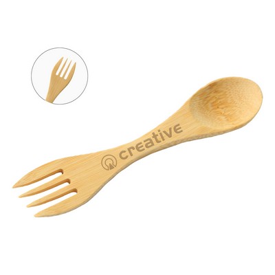 2-in-1 Children Bamboo Spork Spoon Fork