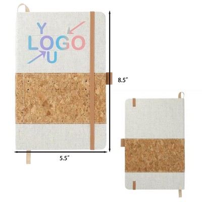 5.5" x 8.5" Recycled Cork Cotton Notebook