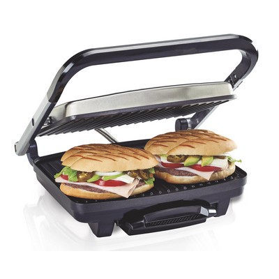 Hamilton Beach Panini Press & Indoor Grill Nonstick Plates Floating Hinged Lid