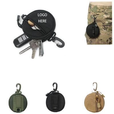 3.94" Round Mini Keychain Pouch