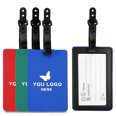 Custom PVC Luggage Tag Promotional Travel Accessory