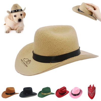 Adjustable Dog Cat Cowboy Pet Hat