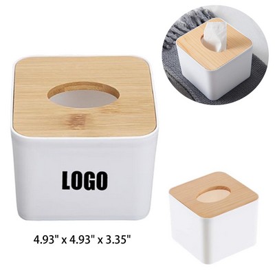 Wooden Rectangular Tissue Box Holder