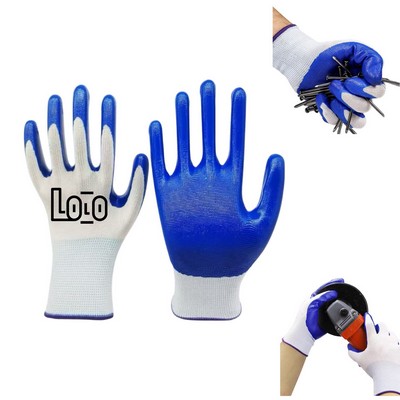 Rubber Anti-slip Safety Work Gloves