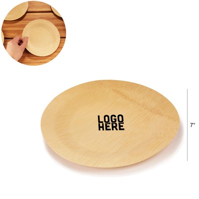 7" Compostable Bamboo Round Plates