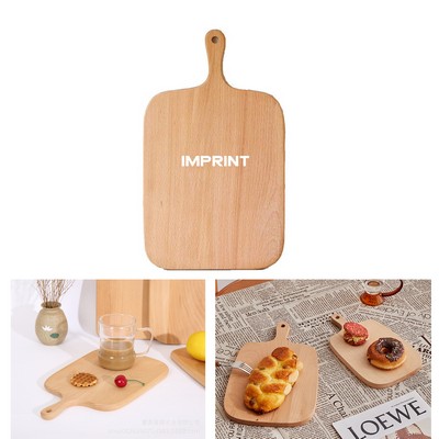 Beech Wood Cheese Serving Board W/ Handle