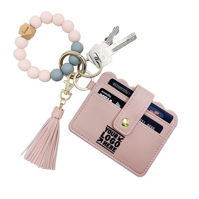 Silicone Beads Wallet Keychain