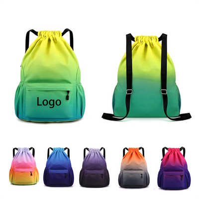Large-Capacity Drawstring Sports Backpack