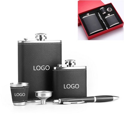 Stainless Steel Whisky Flask Set