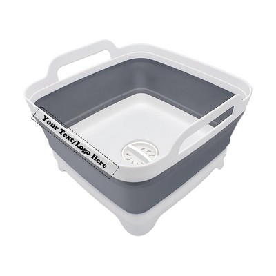 2.4 Gallon Collapsible Dish Basin With Drain Plug