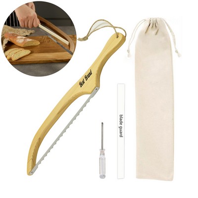 Wooden Bread Knife Set