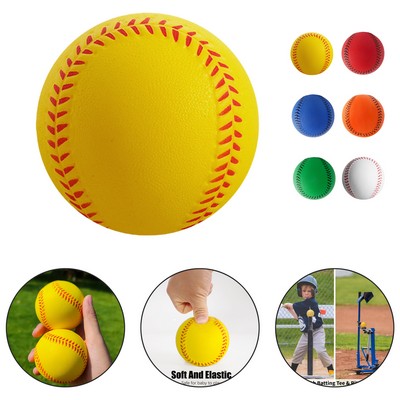 Soft Baseball PU Sponge Solid Stress Ball for Kids