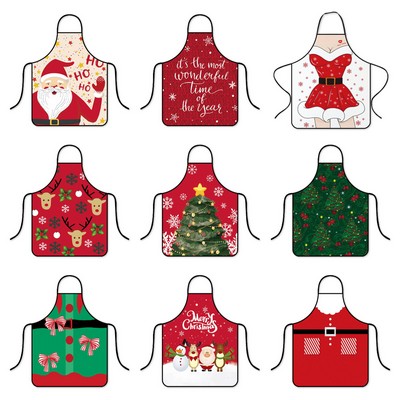 Christmas Apron Adjustable Kitchen Cooking Apron